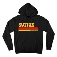 Sutton Name Personalized Idea Retro Vintage Sutton Hoodie