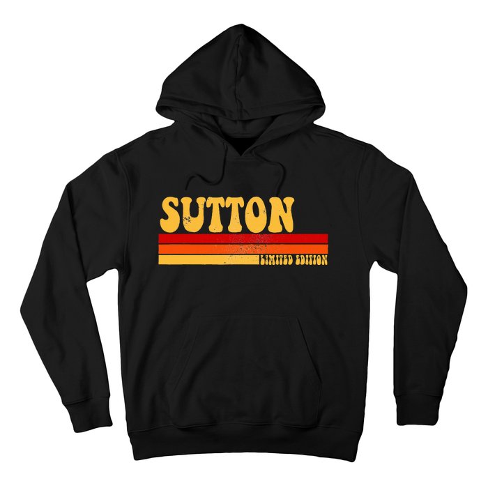 Sutton Name Personalized Idea Retro Vintage Sutton Hoodie