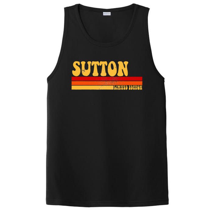 Sutton Name Personalized Idea Retro Vintage Sutton PosiCharge Competitor Tank