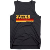 Sutton Name Personalized Idea Retro Vintage Sutton Tank Top