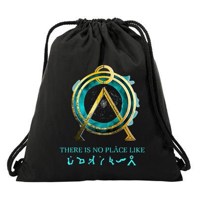 Stargate No Place Like Home Gate Drawstring Bag