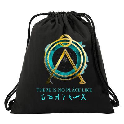 Stargate No Place Like Home Gate Drawstring Bag