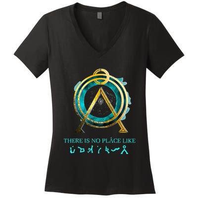 Stargate No Place Like Home Gate Women's V-Neck T-Shirt