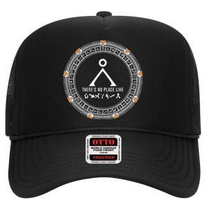 Stargate No Place Like Home Gate Adult For High Crown Mesh Back Trucker Hat