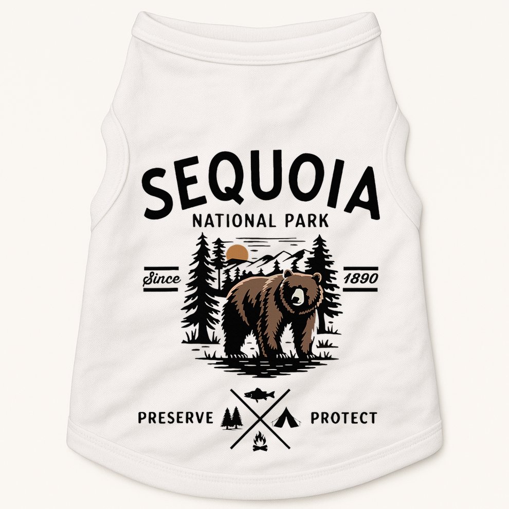 Sequoia National Park Grizzly Bear Camping California 1890 Doggie Tank