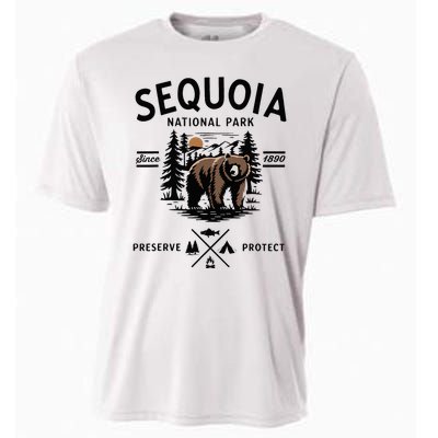 Sequoia National Park Grizzly Bear Camping California 1890 Cooling Performance Crew T-Shirt