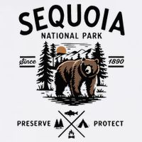 Sequoia National Park Grizzly Bear Camping California 1890 Mug