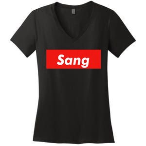 Sang Name Personalized Women's V-Neck T-Shirt