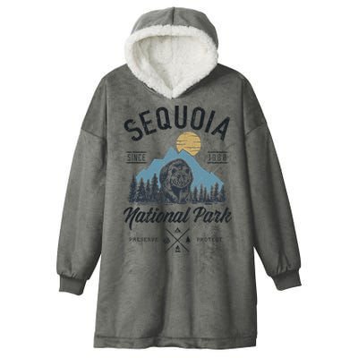 Sequoia National Park Novelty Hiking Camping Hooded Wearable Blanket