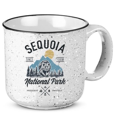 Sequoia National Park Novelty Hiking Camping 15oz Campfire Ceramic Mug
