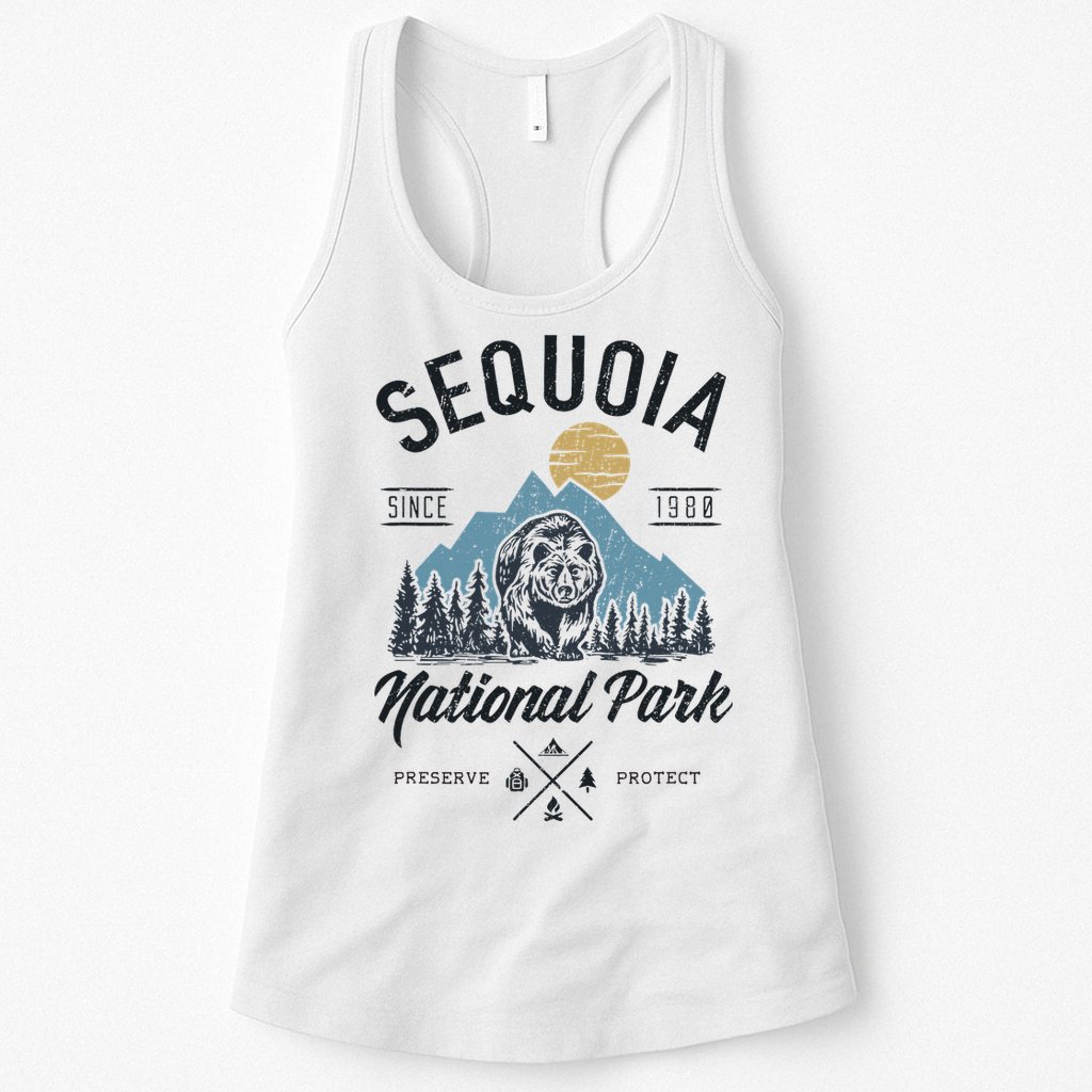 Sequoia National Park Novelty Hiking Camping Womens Tank Top