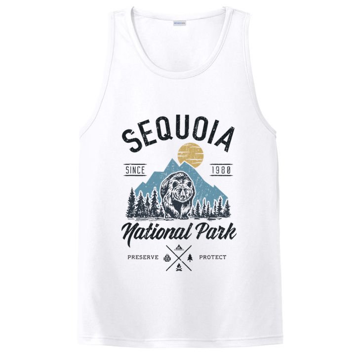 Sequoia National Park Novelty Hiking Camping PosiCharge Competitor Tank