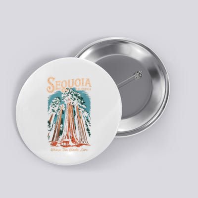 Sequoia National Park California Giant Tree Outdoors Button