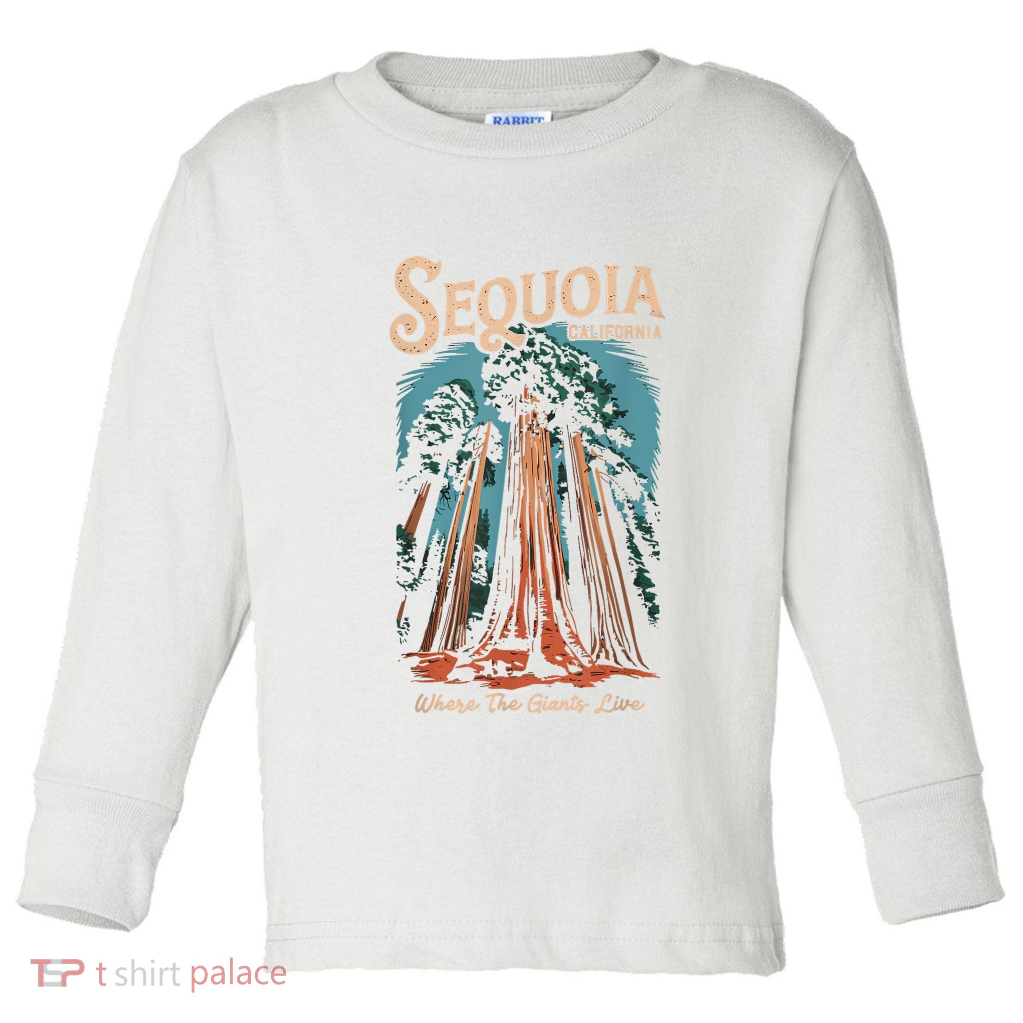 Sequoia National Park California Giant Tree Outdoors Toddler Long Sleeve Shirt