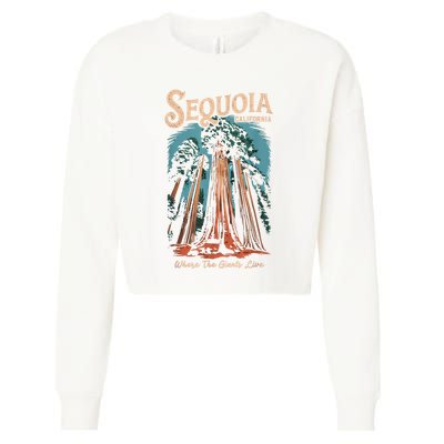 Sequoia National Park California Giant Tree Outdoors Cropped Pullover Crew