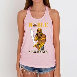 Shriner Noble PHAraoh Mason PH Shriner AEAONMS Fathers Day Women's Knotted Racerback Tank