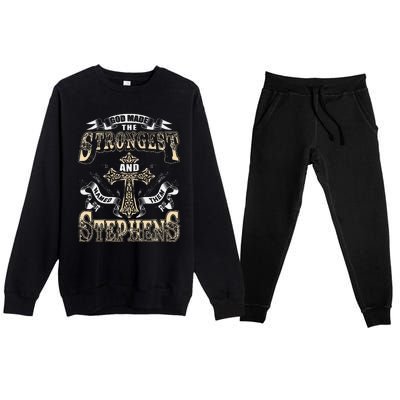 Stephens Name Personalized Stephens Last Name Premium Crewneck Sweatsuit Set