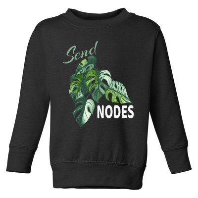 Send Nodes Plant Lovers Monstera Albo Toddler Sweatshirt