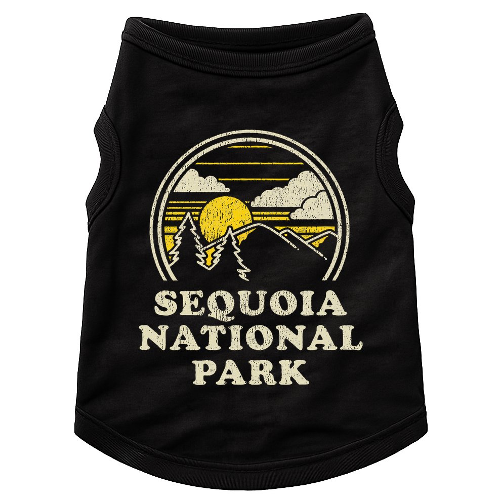 Sequoia National Park California Ca Vintage Hiking Doggie Tank