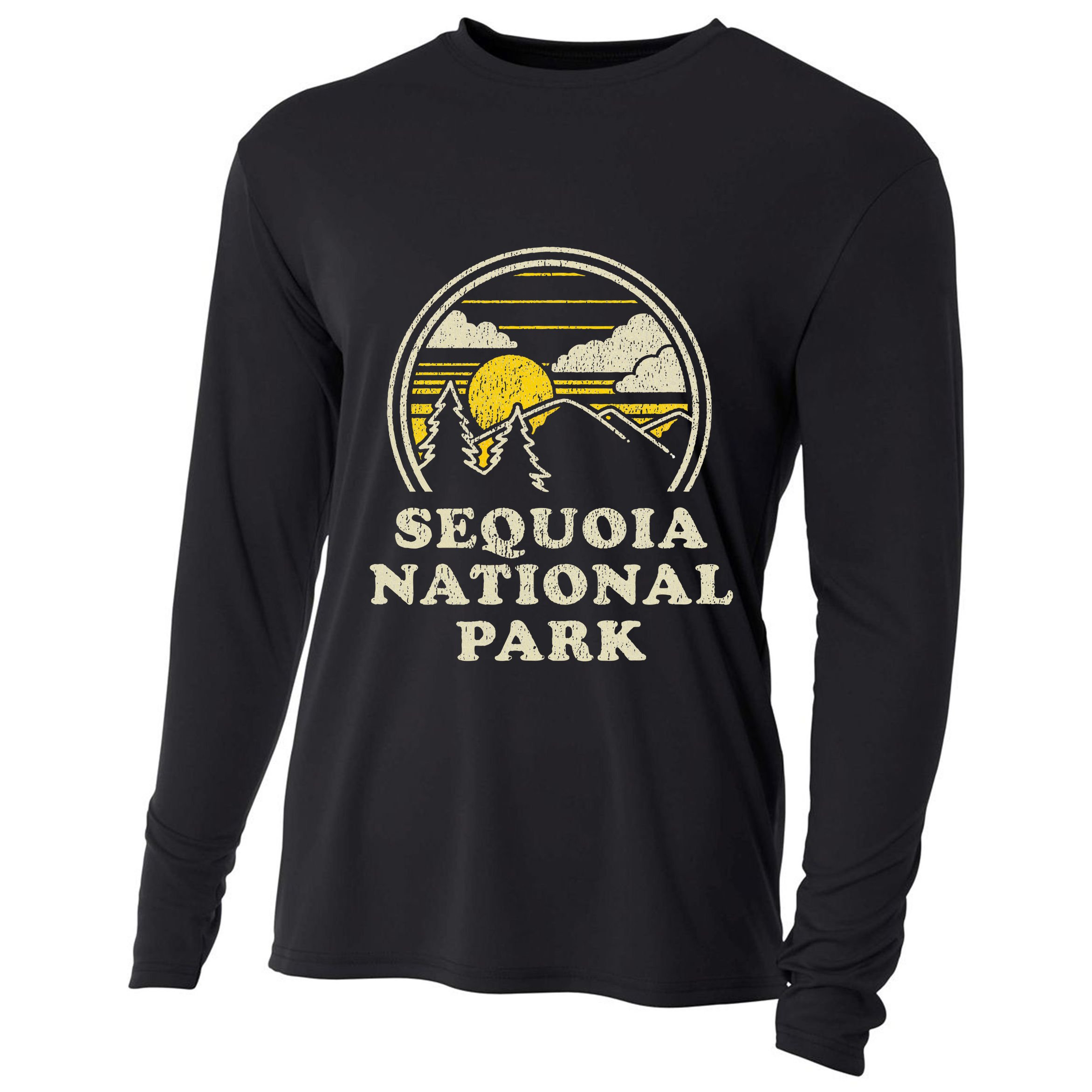 Sequoia National Park California Ca Vintage Hiking Cooling Performance Long Sleeve Crew