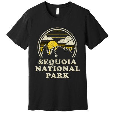 Sequoia National Park California Ca Vintage Hiking Premium T-Shirt