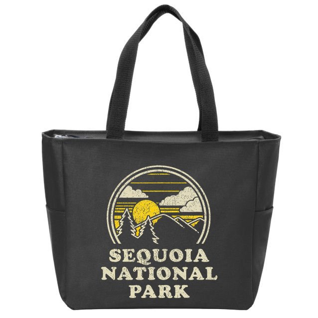 Sequoia National Park California Ca Vintage Hiking Zip Tote Bag