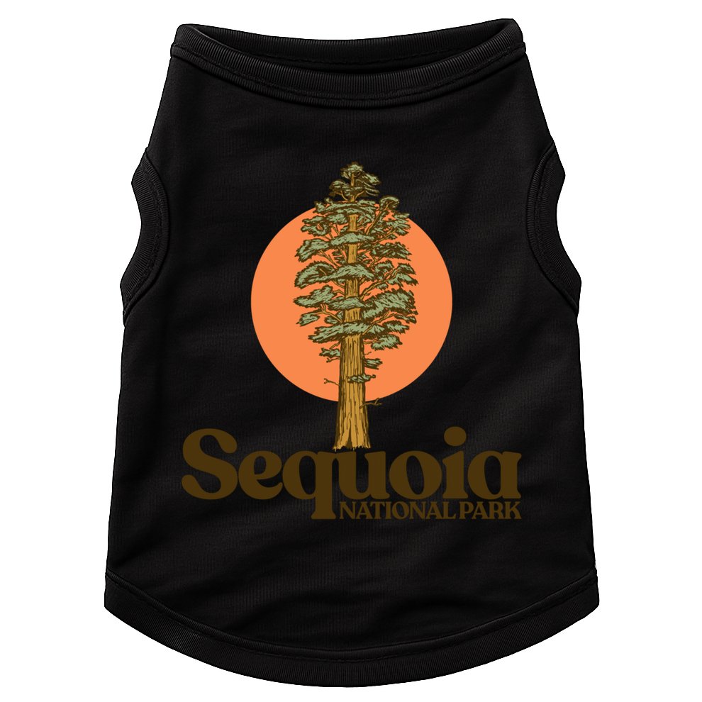Sequoia National Park General Sher Tree Graphic Cool Gift Doggie Tank