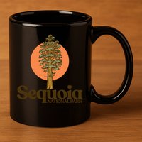 Sequoia National Park General Sher Tree Graphic Cool Gift 11oz C Handle Ceramic Mug
