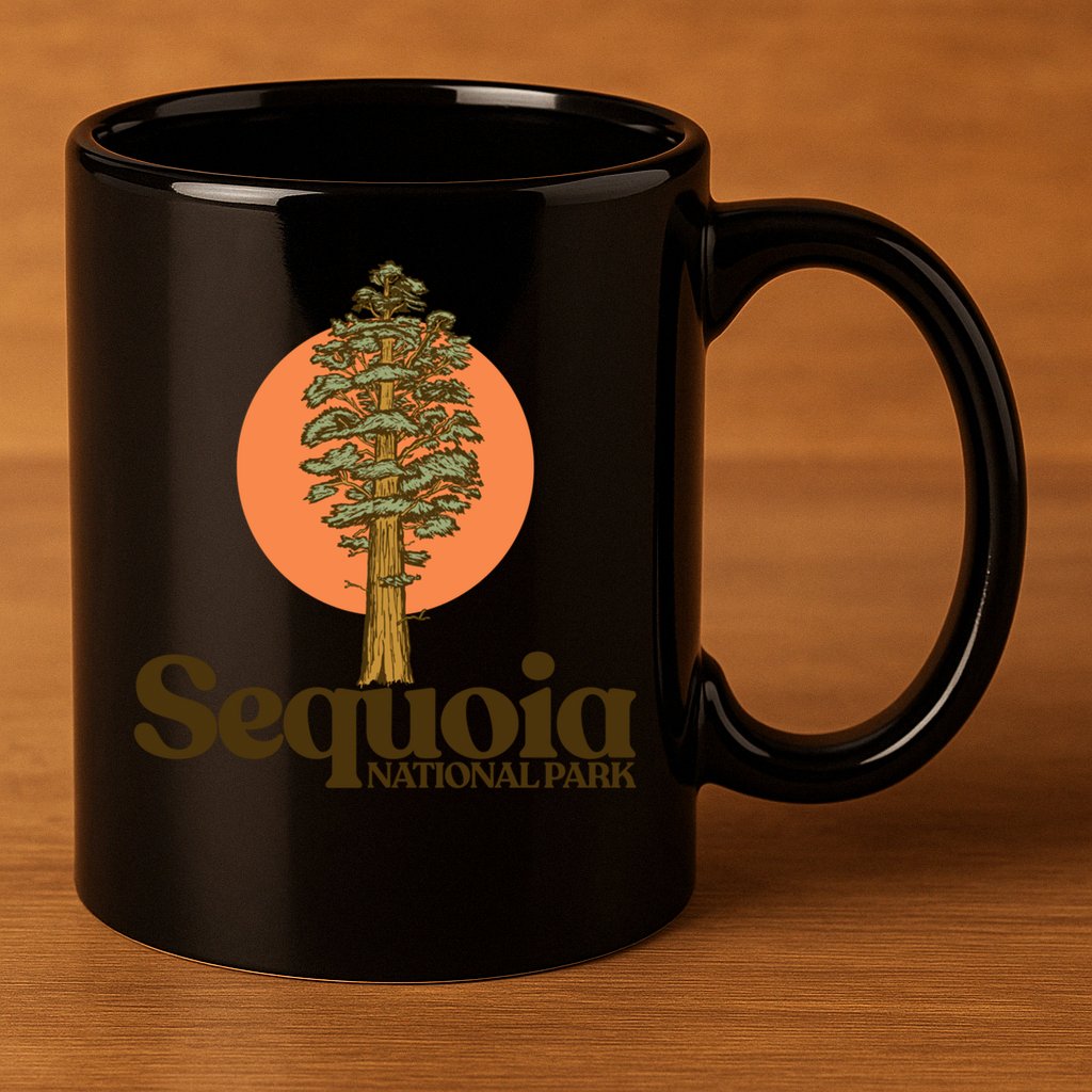 Sequoia National Park General Sher Tree Graphic Cool Gift 11oz C Handle Ceramic Mug