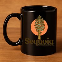 Sequoia National Park General Sher Tree Graphic Cool Gift 11oz C Handle Ceramic Mug