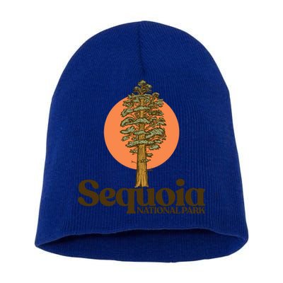 Sequoia National Park General Sher Tree Graphic Cool Gift Short Acrylic Beanie