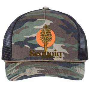 Sequoia National Park General Sher Tree Graphic Cool Gift Retro Rope Trucker Hat Cap