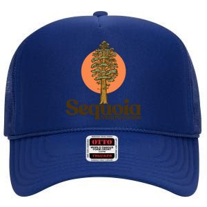 Sequoia National Park General Sher Tree Graphic Cool Gift High Crown Mesh Back Trucker Hat