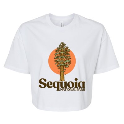 Sequoia National Park General Sher Tree Graphic Cool Gift Bella+Canvas Jersey Crop Tee