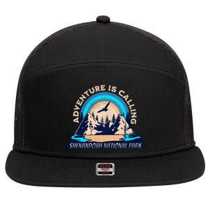 Shenandoah National Park Camping Hiking Family Vacation 7 Panel Mesh Trucker Snapback Hat