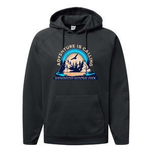 Shenandoah National Park Camping Hiking Family Vacation Performance Fleece Hoodie