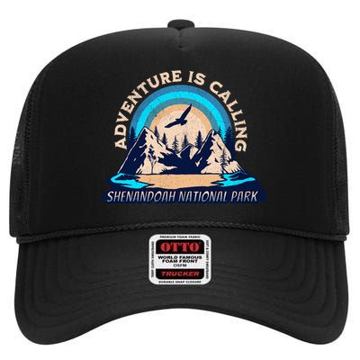 Shenandoah National Park Camping Hiking Family Vacation High Crown Mesh Back Trucker Hat