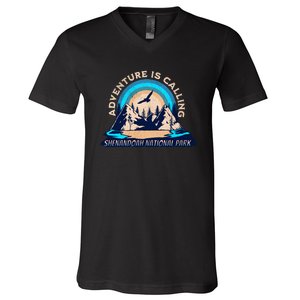 Shenandoah National Park Camping Hiking Family Vacation V-Neck T-Shirt