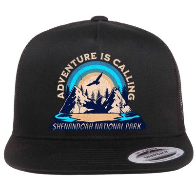 Shenandoah National Park Camping Hiking Family Vacation Flat Bill Trucker Hat