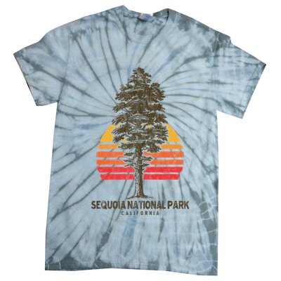 Sequoia National Park Retro Tree Minimalist Graphic Tie-Dye T-Shirt