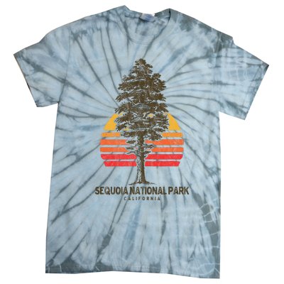 Sequoia National Park Retro Tree Minimalist Graphic Tie-Dye T-Shirt