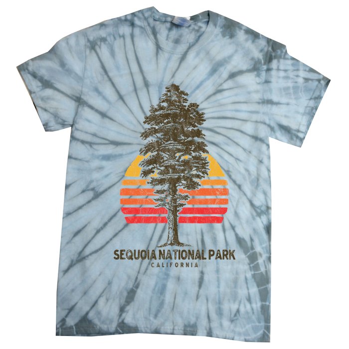 Sequoia National Park Retro Tree Minimalist Graphic Tie-Dye T-Shirt