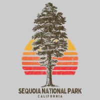 Sequoia National Park Retro Tree Minimalist Graphic Tie-Dye T-Shirt