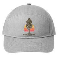 Sequoia National Park Retro Tree Minimalist Graphic 7-Panel Snapback Hat