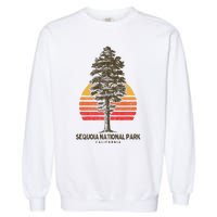 Sequoia National Park Retro Tree Minimalist Graphic Garment-Dyed Sweatshirt