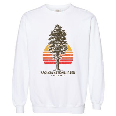 Sequoia National Park Retro Tree Minimalist Graphic Garment-Dyed Sweatshirt