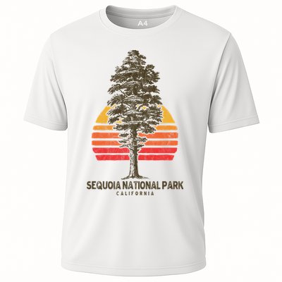 Sequoia National Park Retro Tree Minimalist Graphic Performance Shirt