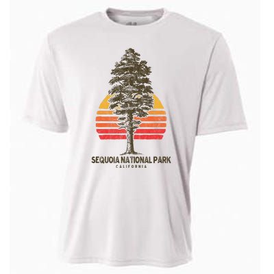 Sequoia National Park Retro Tree Minimalist Graphic Cooling Performance Crew T-Shirt