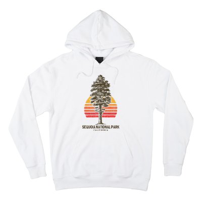 Sequoia National Park Retro Tree Minimalist Graphic Hoodie