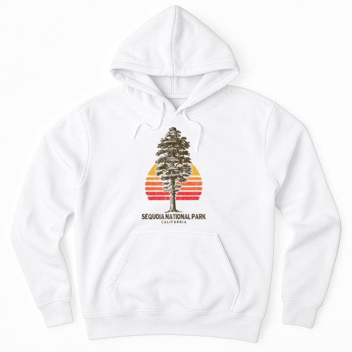 Sequoia National Park Retro Tree Minimalist Graphic Hoodie